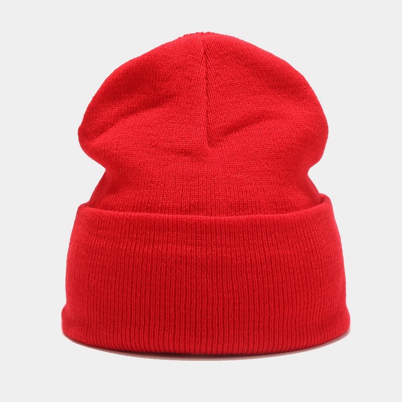H00080 বিশুদ্ধ রঙ হালকা বোর্ড বোনা Beanie টুপি