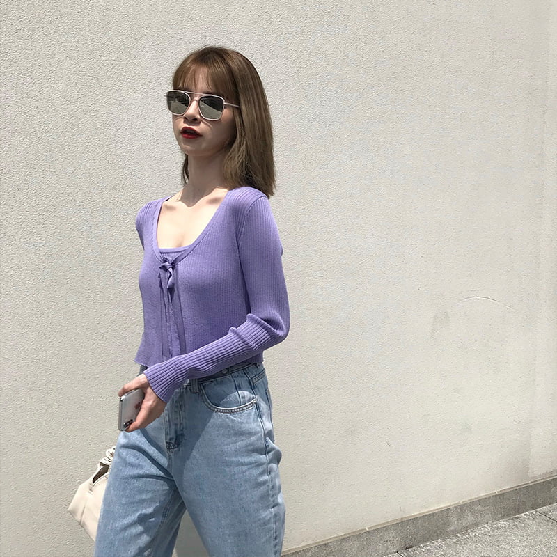 SM-K0050 লিনেন পাতলা কাঁধের চাবুক বোনা ন্যস্ত, বোনা কার্ডিগান টু-পিস সেট SM-K0050 লিনেন পাতলা কাঁধের চাবুক বোনা ন্যস্ত, বোনা কার্ডিগান টু-পিস সেট