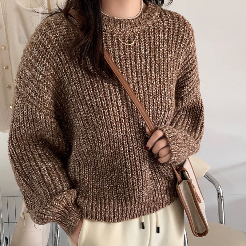 SM-K0028 স্প্রিং অলস ক্রু নেক রঙিন নরম মোম লম্বা হাতা বোনা জাম্পার SM-K0028 স্প্রিং অলস ক্রু নেক রঙিন নরম মোম লম্বা হাতা বোনা জাম্পার