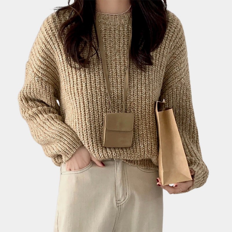 SM-K0028 স্প্রিং অলস ক্রু নেক রঙিন নরম মোম লম্বা হাতা বোনা জাম্পার SM-K0028 স্প্রিং অলস ক্রু নেক রঙিন নরম মোম লম্বা হাতা বোনা জাম্পার